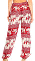 Pantalones de yoga Sakkas Akilla con estampado de elefante para mujer, cintura elástica y bolsillo