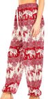 Pantalones de yoga Sakkas Akilla con estampado de elefante para mujer, cintura elástica y bolsillo
