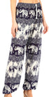 Pantalones de yoga Sakkas Akilla con estampado de elefante para mujer, cintura elástica y bolsillo