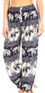 Pantalones de yoga Sakkas Akilla con estampado de elefante para mujer, cintura elástica y bolsillo