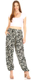Pantalones de yoga Sakkas Akilla con estampado de elefante para mujer, cintura elástica y bolsillo