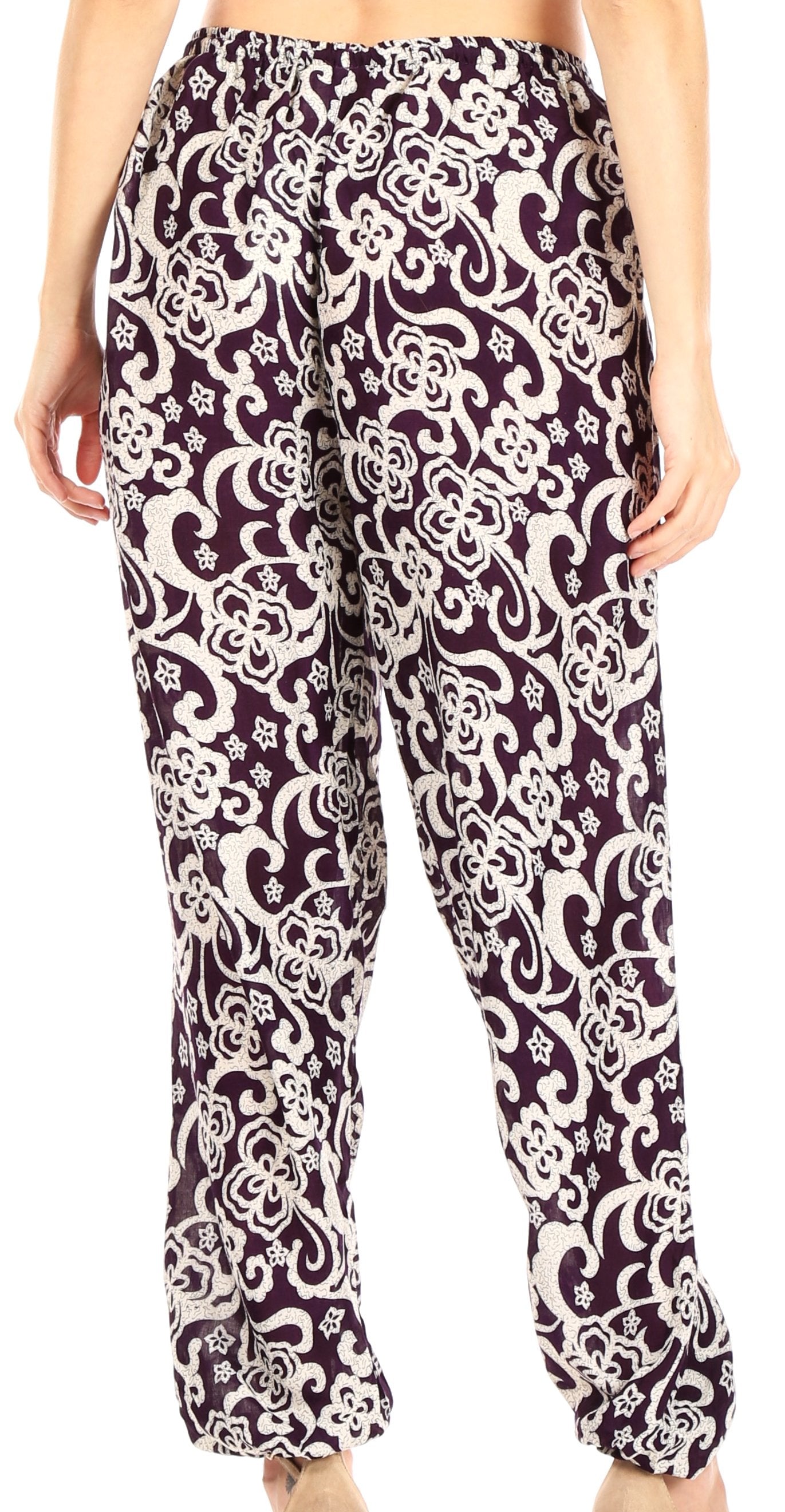 Pantalones de yoga Sakkas Akilla con estampado de elefante para mujer, cintura elástica y bolsillo