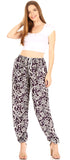 Pantalones de yoga Sakkas Akilla con estampado de elefante para mujer, cintura elástica y bolsillo