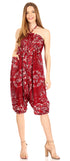 Mono holgado estilo harén bohemio para mujer de Sakkas Valdis, pantalones con estampado de elefante y elástico