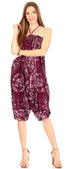 Mono holgado estilo harén bohemio para mujer de Sakkas Valdis, pantalones con estampado de elefante y elástico