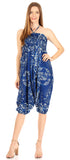 Mono holgado estilo harén bohemio para mujer de Sakkas Valdis, pantalones con estampado de elefante y elástico