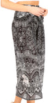 Pantalones Sakkas Lilja para mujer, holgados, anchos, con estampado de elefantes, cintura elástica y bolsillos