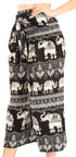 Pantalones Sakkas Lilja para mujer, holgados, anchos, con estampado de elefantes, cintura elástica y bolsillos