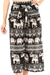 Pantalones Sakkas Lilja para mujer, holgados, anchos, con estampado de elefantes, cintura elástica y bolsillos