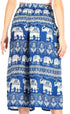 Pantalones Sakkas Lilja para mujer, holgados, anchos, con estampado de elefantes, cintura elástica y bolsillos