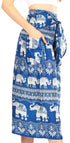 Pantalones Sakkas Lilja para mujer, holgados, anchos, con estampado de elefantes, cintura elástica y bolsillos