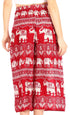 Pantalones Sakkas Lilja para mujer, holgados, anchos, con estampado de elefantes, cintura elástica y bolsillos