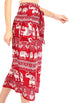 Pantalones Sakkas Lilja para mujer, holgados, anchos, con estampado de elefantes, cintura elástica y bolsillos