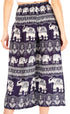 Pantalones Sakkas Lilja para mujer, holgados, anchos, con estampado de elefantes, cintura elástica y bolsillos