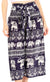 Pantalones Sakkas Lilja para mujer, holgados, anchos, con estampado de elefantes, cintura elástica y bolsillos