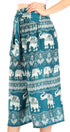 Pantalones Sakkas Lilja para mujer, holgados, anchos, con estampado de elefantes, cintura elástica y bolsillos