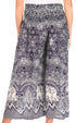 Pantalones Sakkas Lilja para mujer, holgados, anchos, con estampado de elefantes, cintura elástica y bolsillos