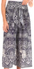 Pantalones Sakkas Lilja para mujer, holgados, anchos, con estampado de elefantes, cintura elástica y bolsillos