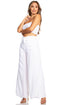 Conjunto de top de tubo bandeau y pantalón gaucho de pierna ancha para mujer Sakkas Samantha Palazzo Boho