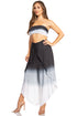 Conjunto de top de tubo bandeau y pantalón gaucho de pierna ancha para mujer de Sakkas Vanessa Palazzo Boho