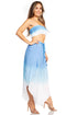 Conjunto de top de tubo bandeau y pantalón gaucho de pierna ancha para mujer de Sakkas Vanessa Palazzo Boho