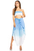 Conjunto de top de tubo bandeau y pantalón gaucho de pierna ancha para mujer de Sakkas Vanessa Palazzo Boho