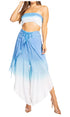 Conjunto de top de tubo bandeau y pantalón gaucho de pierna ancha para mujer de Sakkas Vanessa Palazzo Boho