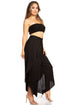 Conjunto de top de tubo bandeau y pantalón gaucho de pierna ancha para mujer de Sakkas Vanessa Palazzo Boho
