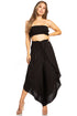 Conjunto de top de tubo bandeau y pantalón gaucho de pierna ancha para mujer de Sakkas Vanessa Palazzo Boho