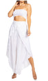Conjunto de top de tubo bandeau y pantalón gaucho de pierna ancha para mujer de Sakkas Vanessa Palazzo Boho