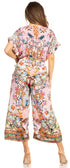 Mono bohemio informal para mujer Irise con mangas cortas, cuello en V y estampado floral (incluye bolsillos), de Sakkas