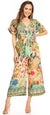 Mono bohemio informal para mujer Irise con mangas cortas, cuello en V y estampado floral (incluye bolsillos), de Sakkas