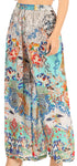 Pantalones palazzo acampanados de pierna ancha con estampado floral estilo bohemio e informal para mujer de Sakkas Anie