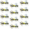 Parachute Chernobyl Ant Black Tan Foam Body Grasshopper Fly 1 Dozen Flies Hook Size 10