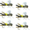 Parachute Chernobyl Ant Black Tan Foam Body Grasshopper Fly 6 Flies Hook Size 10