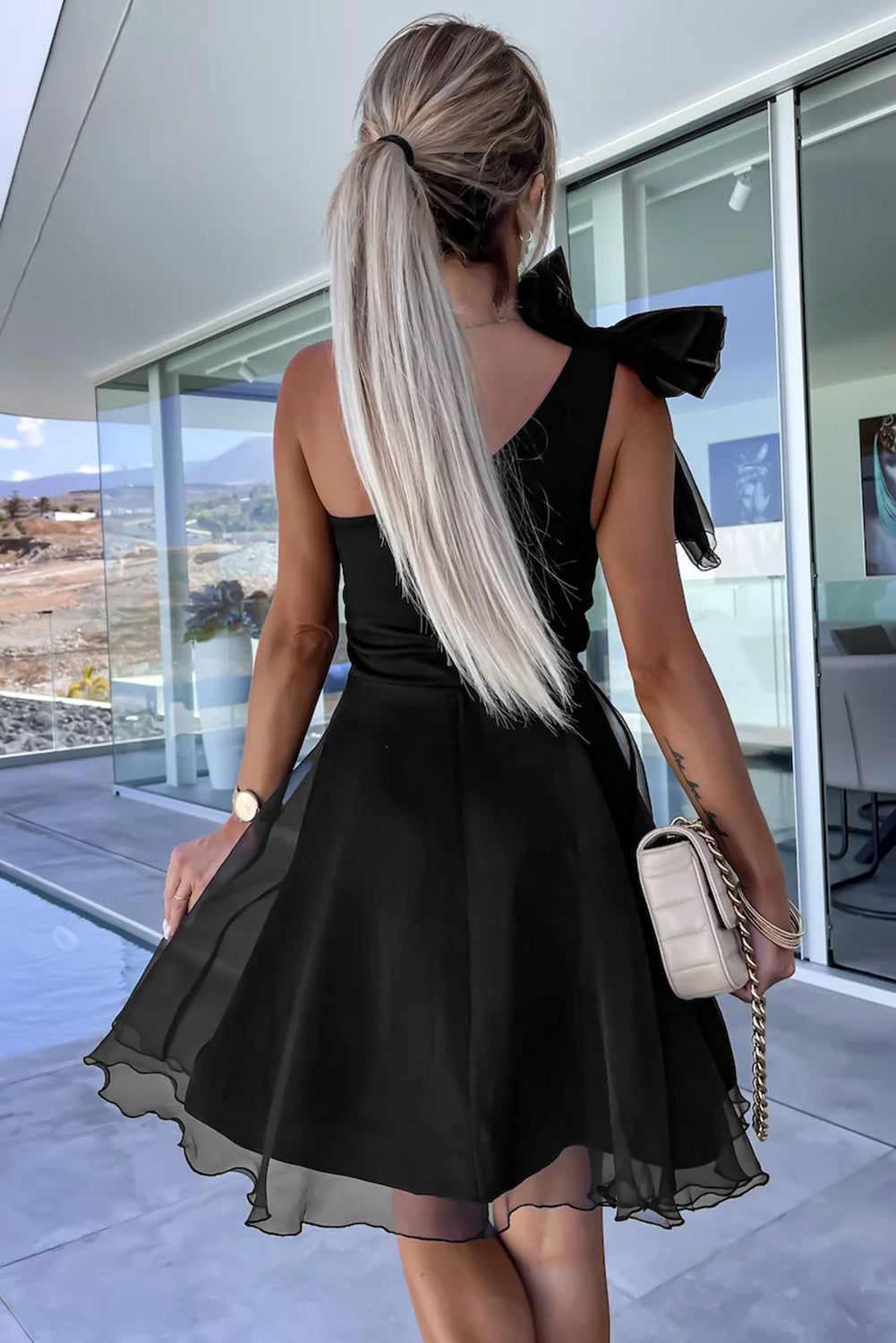 Asymmetrical Hem Dress