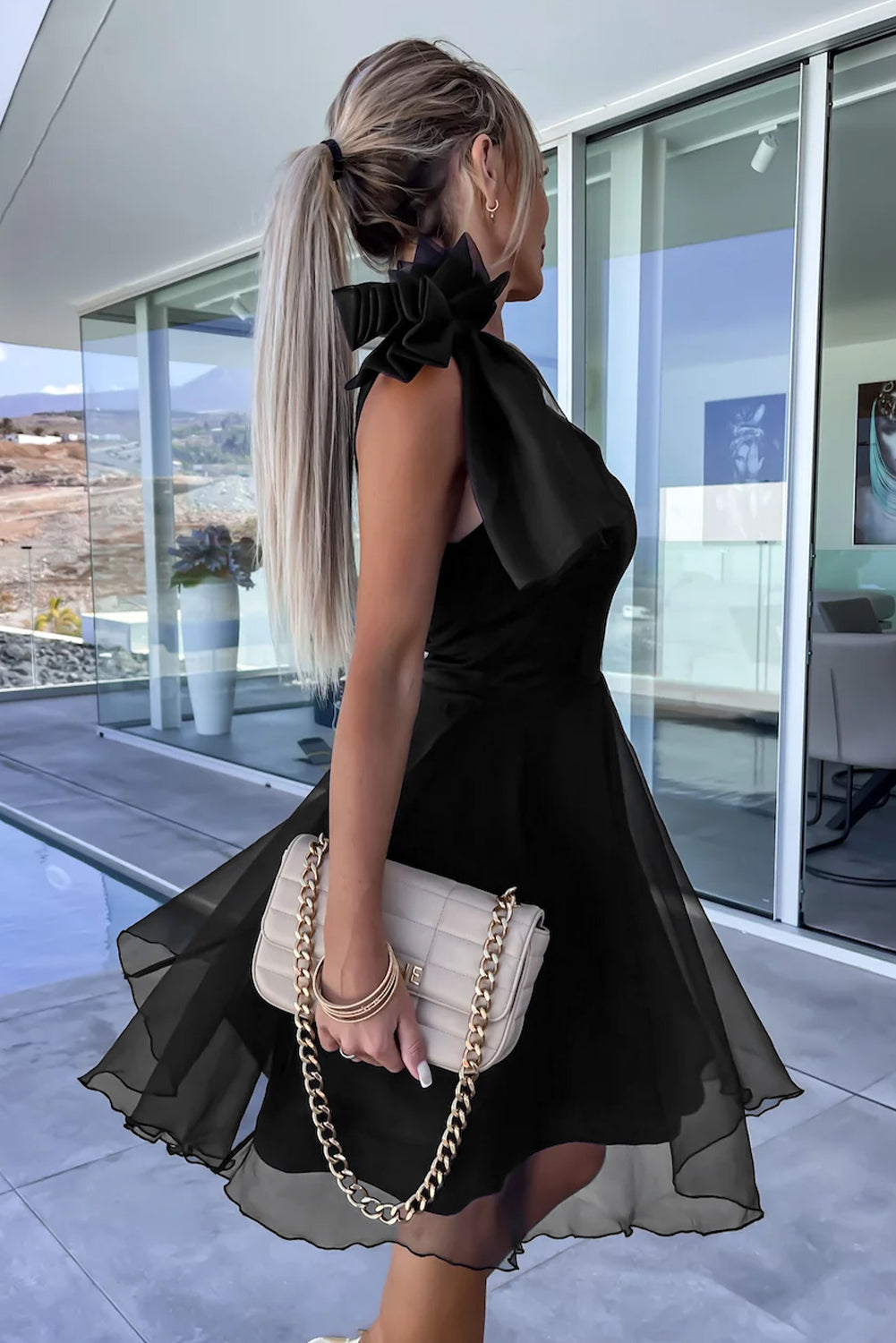 Asymmetrical Hem Dress