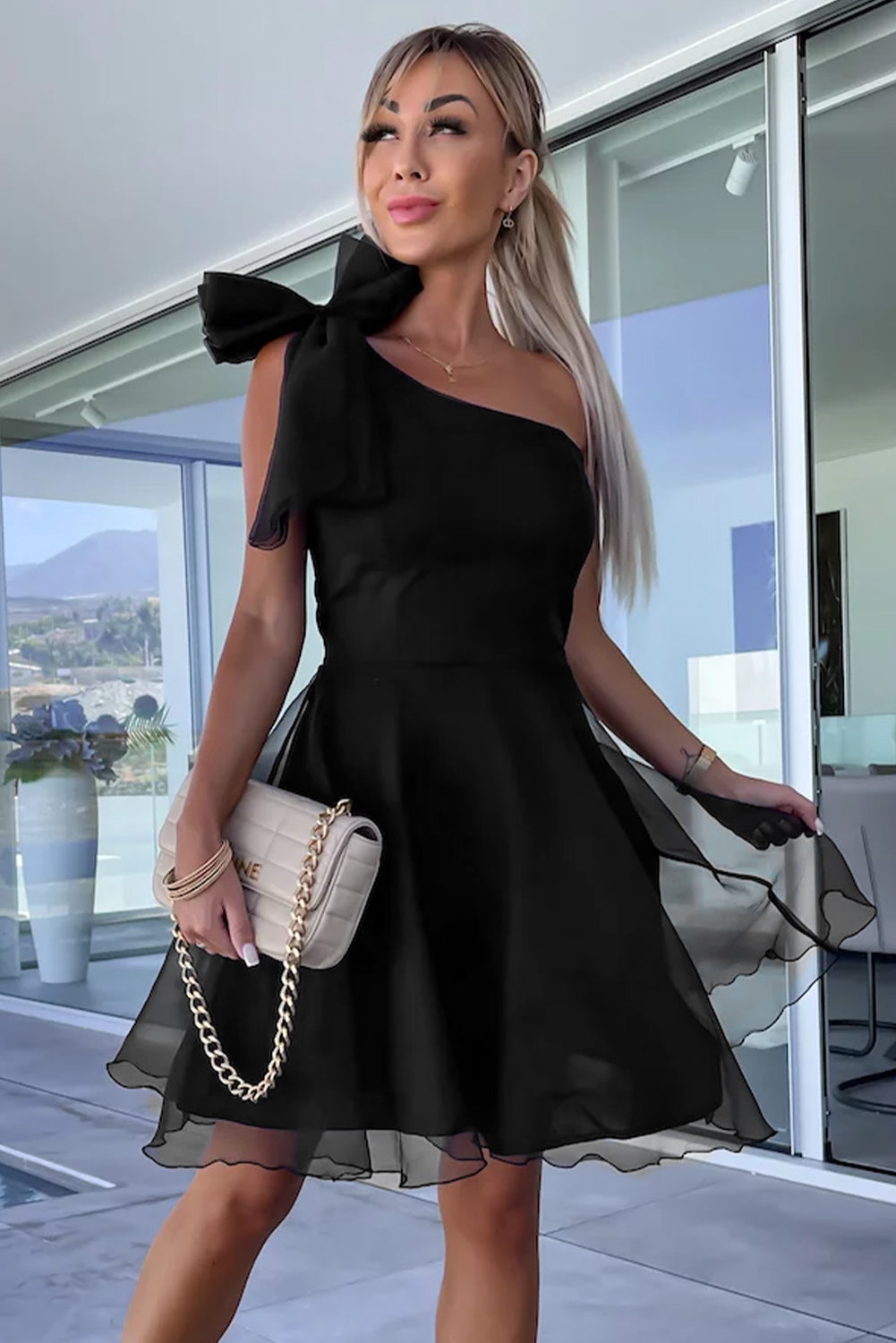 Asymmetrical Hem Dress