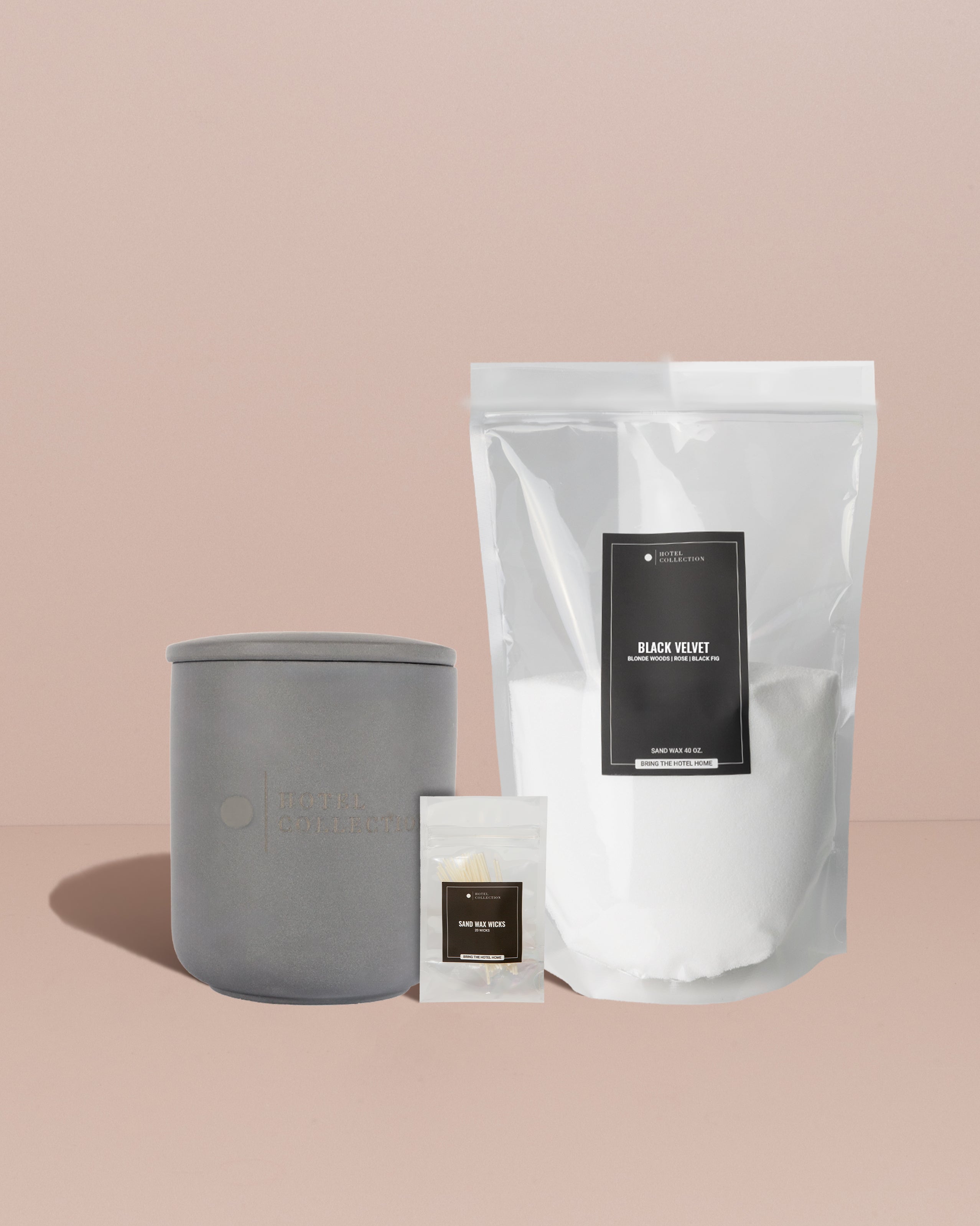 Petite Candle Ceramic Sand Wax Set