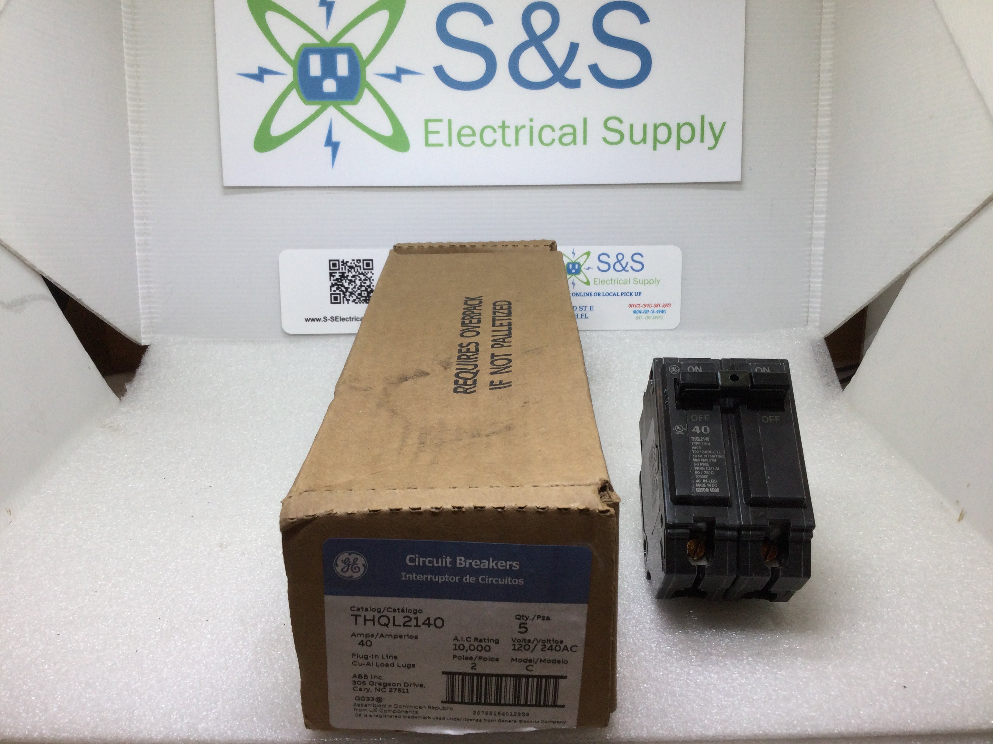 GE General Electric THQL2140 40 Amp 2 Pole 120/240V Circuit Breaker