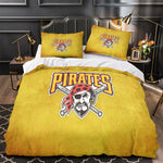 Juego de cama de los Piratas de Pittsburgh con funda de edredón sin relleno