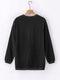 Plus Size Ribbed Knit Crew Neck Tunic Top