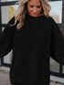 Plus Size Ribbed Knit Crew Neck Tunic Top