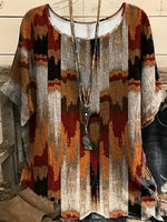 Plus Size Ribbed Knit Crew Neck Tunic Top