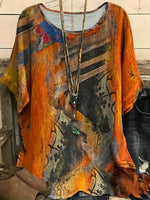 Plus Size Ribbed Knit Crew Neck Tunic Top