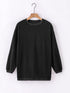 Plus Size Ribbed Knit Crew Neck Tunic Top