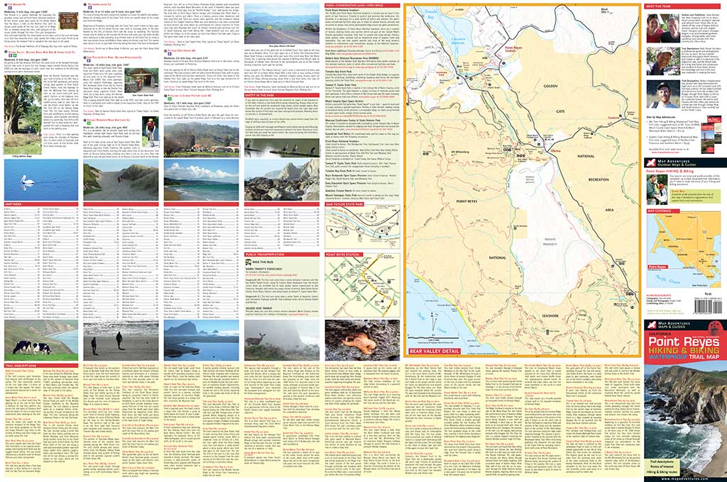 Point Reyes Hiking Trail Map