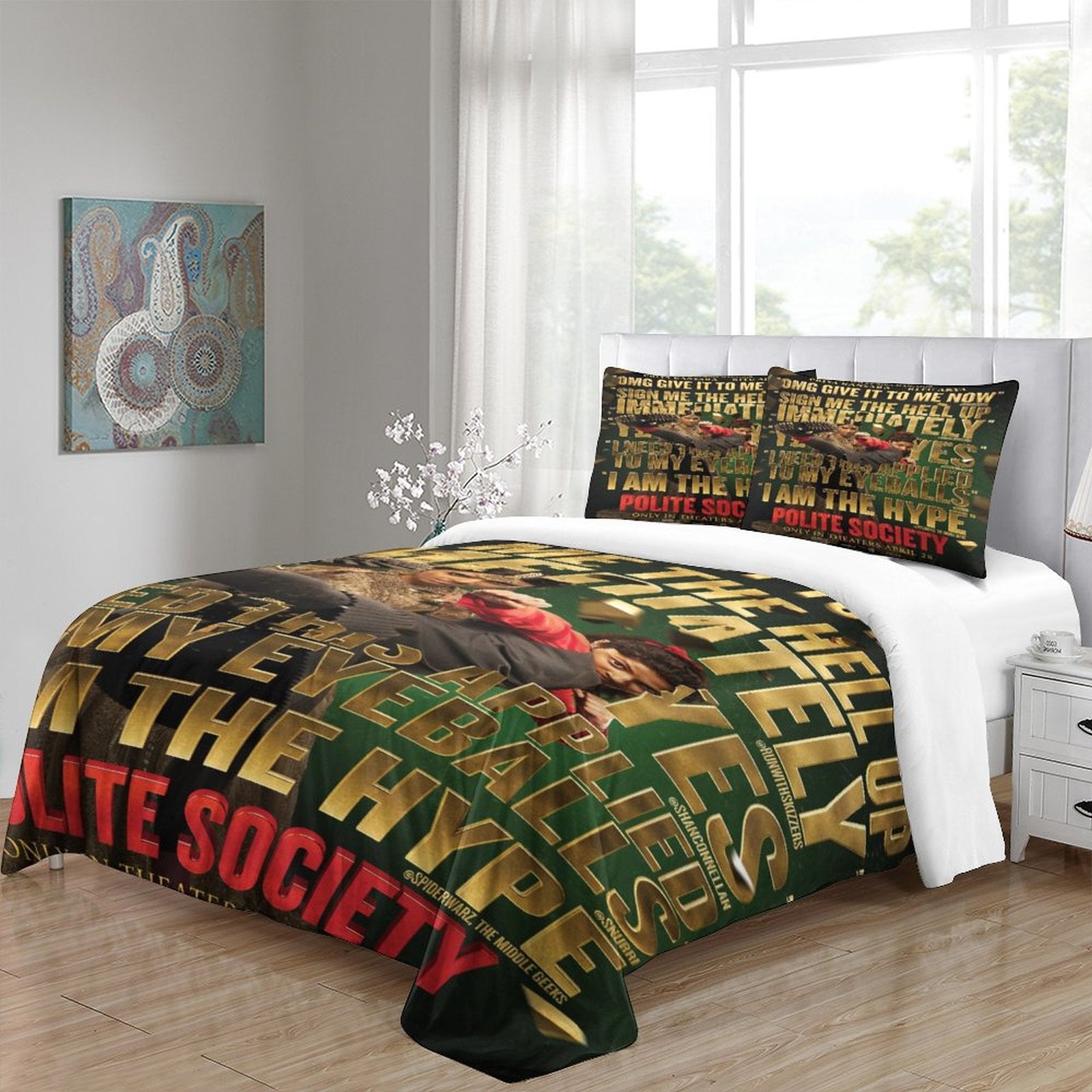 Polite Society Bedding Set Pattern Quilt Cover