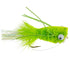 3 Pack Flashtail Bass Popper Size 6 - Chartreuse Bass Fly Fishing Bug Wide Gape Bass Hooks With Weed Guard