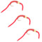 3 Pack San Juan Power Worm Gold Bead Head Red V-Rib - Hook Size 12